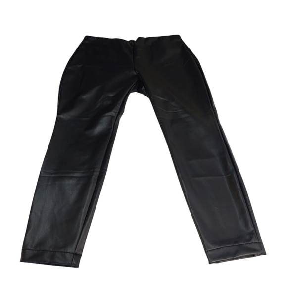 Banana Republic Women's Black Vegan Leather Leggings Pants Size Large NWT - Picture 3 of 7